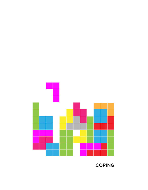 Tetris illustration representing coping